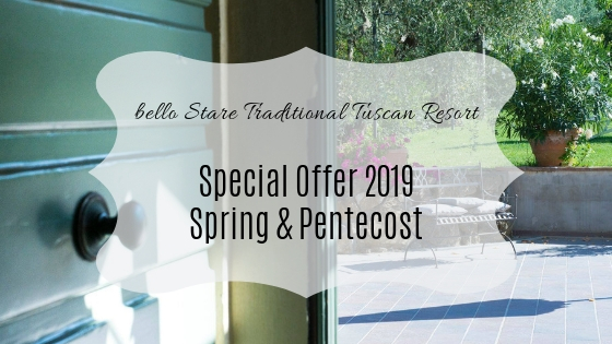 OFFER OF SPRING AND PENTECOST 2019 IN TUSCANY: book at least 3 nights and 1 extra night we will give it to you! OFFER OF SPRING AND PENTECOST 2019 IN TUSCANY: book at least 3 nights and 1 extra night we will give it to you!