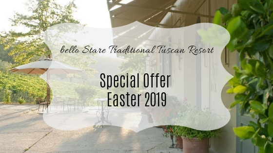 SPECIAL OFFER BELLO STARE EASTER 2019 IN TUSCANY: book at least 3 nights and 1 extra night we’ll give it to you! SPECIAL OFFER BELLO STARE EASTER 2019 IN TUSCANY: book at least 3 nights and 1 extra night we’ll give it to you!